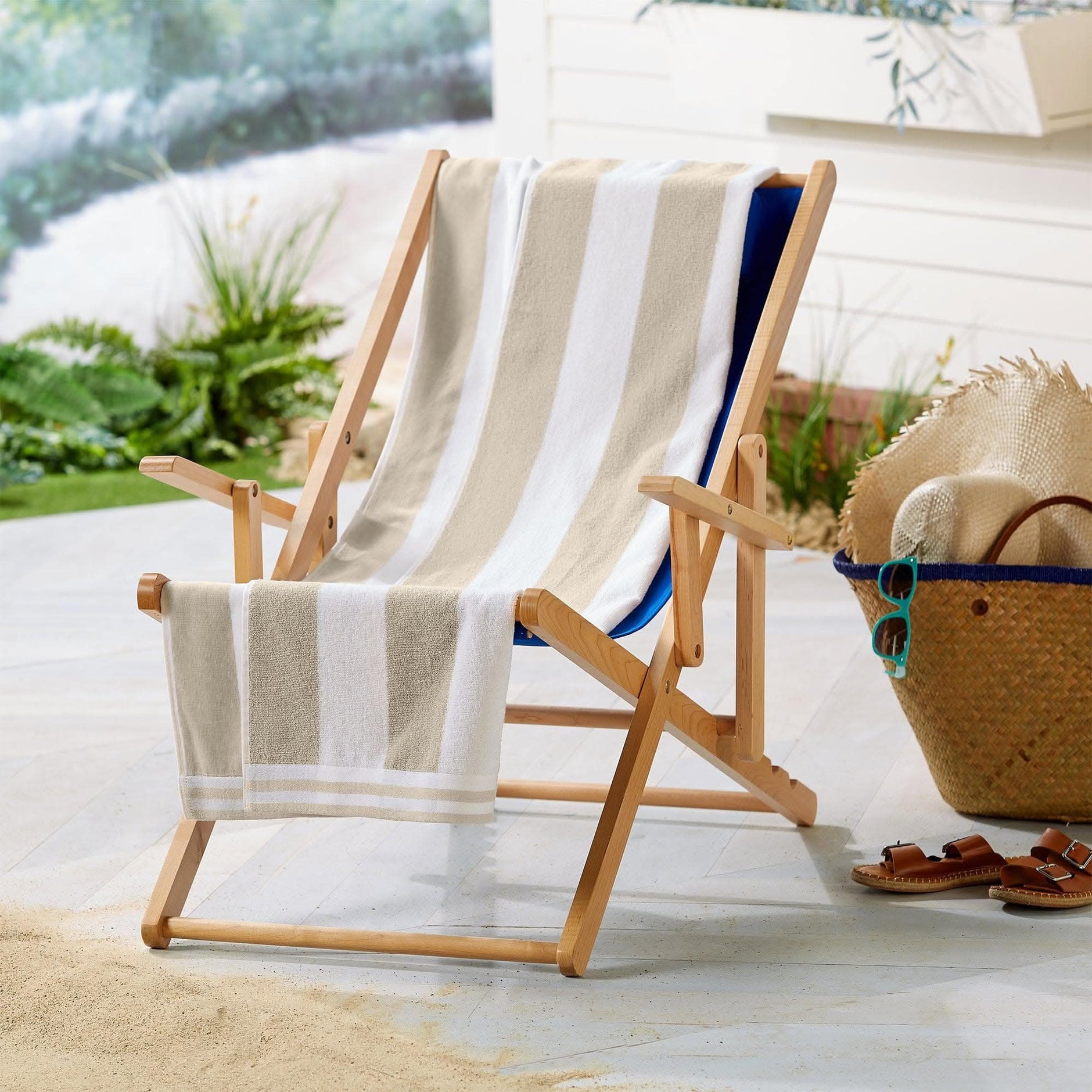 4 Pack Striped Cabana Oversized Beach Towel - Edgartown - SwagglyLife Home & Fashion